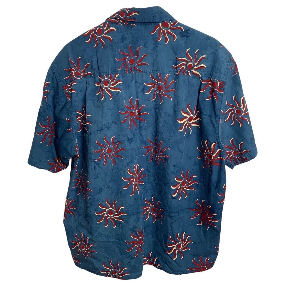The Territory Ahead Mens Blue Short sleeve Shirt Size Large Sun Hawaii Cotton - Picture 6 of 6